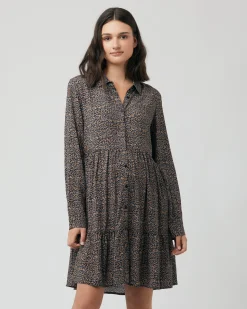 Abby Button Through Dress  Slate