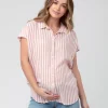 Ada Relaxed Shirt Terracotta / White