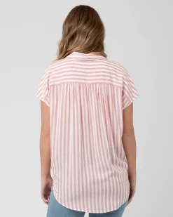 Ada Relaxed Shirt Terracotta / White