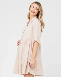 Adel Linen Dress Peachy Pink
