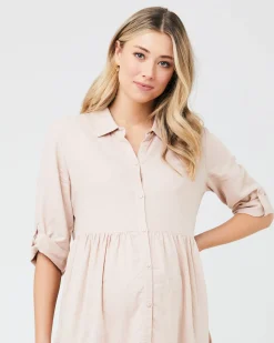 Adel Linen Dress Peachy Pink
