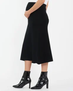A-Line Knit Skirt Black