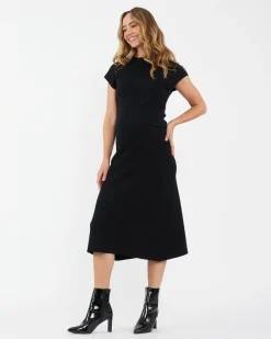 A-Line Knit Skirt Black