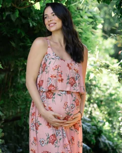Amaya Nursing Slip Dress Dusty Pink