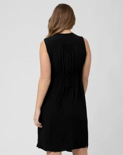 April Nursing Tunic Dress Black