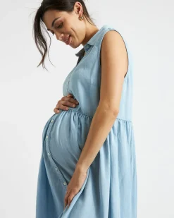 Bec Chambray Dress  Clean Fade