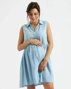 Bec Chambray Dress  Clean Fade