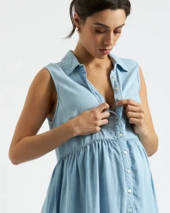 Bec Chambray Dress  Clean Fade