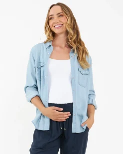 Bec Chambray Shirt  Clean Fade