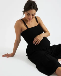 Blair Shirred Dress Black