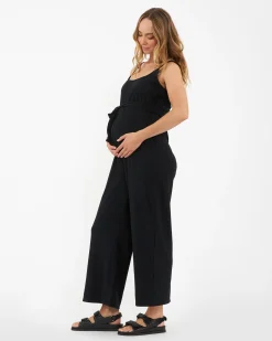 Bobby Rib Jumpsuit  Black