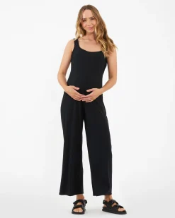 Bobby Rib Jumpsuit  Black