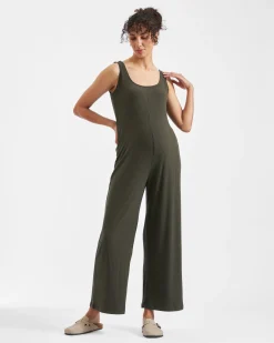 Bobby Rib Jumpsuit  Khaki