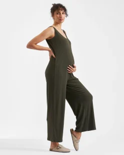 Bobby Rib Jumpsuit  Khaki
