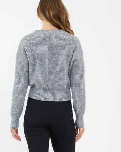 Bonnie Tie Front Knit  Grey Marle