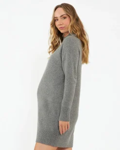 Brook Knit Sweater Dress  Grey Marle