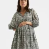 Cali Nursing Dress  Olive / White
