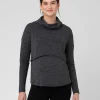 Cameron Roll Neck Nursing Top  Dark Charcoal