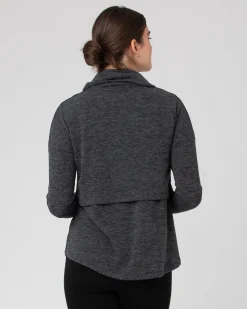 Cameron Roll Neck Nursing Top  Dark Charcoal