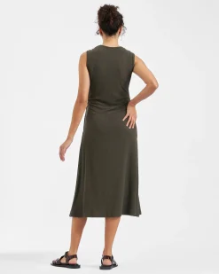 Carol Rib A-line Dress  Khaki