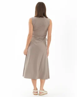 Carol Rib A-line Dress  Taupe