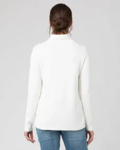 Cassie Cross Over Nursing Knit Off White