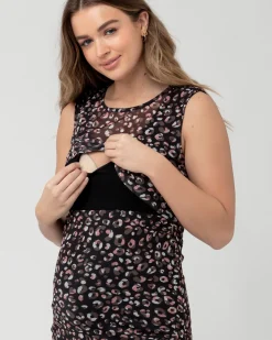 Celia Nursing Dress  Black