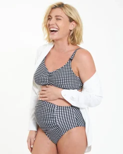 Check Nursing Bikini  Black / White