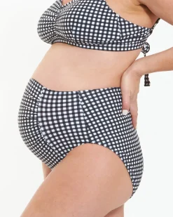 Check Nursing Bikini  Black / White