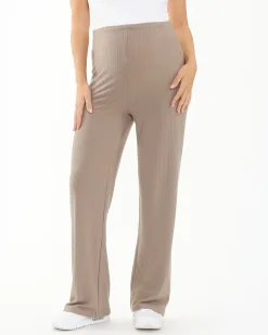 Cindy Rib Pant  Taupe