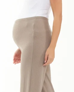 Cindy Rib Pant  Taupe