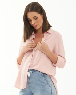 Clara Relaxed Shirt  Soft Pink