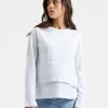 Claud Long Sleeve Nursing Top White
