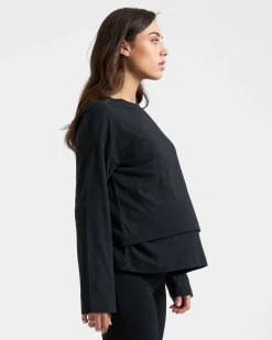 Claud Long Sleeve Nursing Top Black