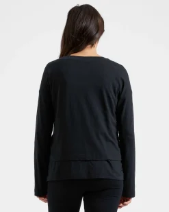 Claud Long Sleeve Nursing Top Black