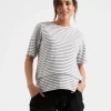 Claudette Nursing Tee  White / Olive