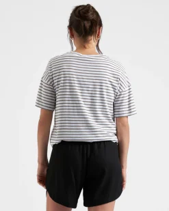 Claudette Nursing Tee  White / Olive