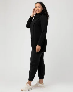 Cowl Neck Nursing Knit  Black