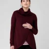 Cowl Neck Nursing Knit  Maroon
