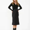 Crystal Satin Skirt Black