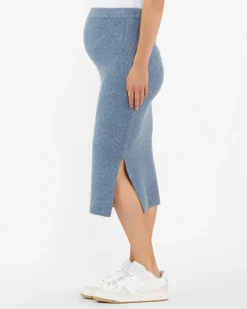 Dani Knit Skirt Denim Marle