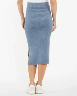 Dani Knit Skirt Denim Marle