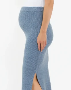 Dani Knit Skirt Denim Marle