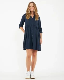 Demi Tencel Dress  Navy