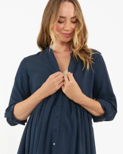 Demi Tencel Dress  Navy