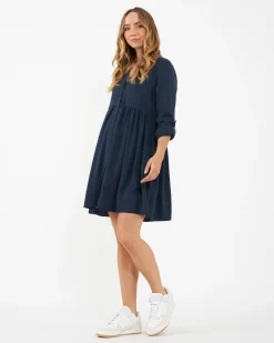 Demi Tencel Dress  Navy