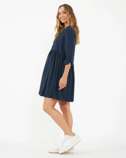 Demi Tencel Dress  Navy