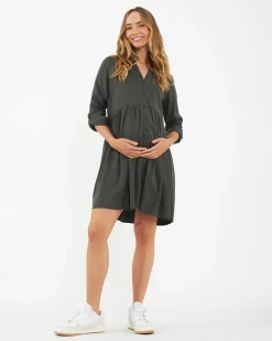 Demi Tencel Dress  Olive