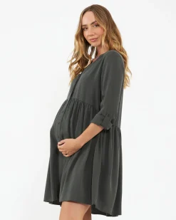 Demi Tencel Dress  Olive