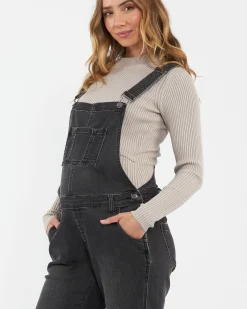 Denim Overalls Black